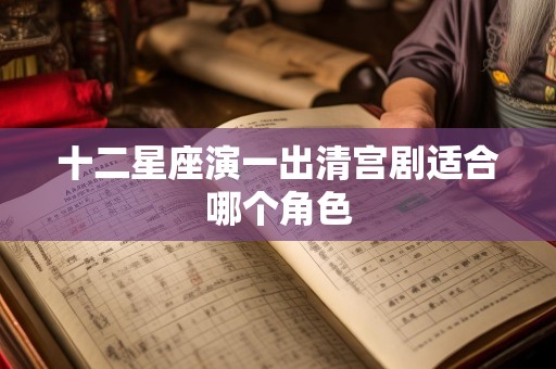 十二星座演一出清宫剧适合哪个角色