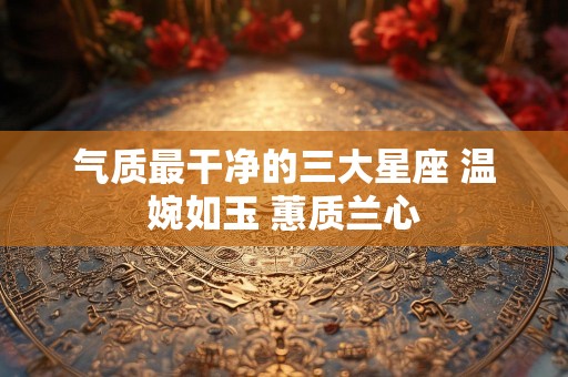 气质最干净的三大星座 温婉如玉 蕙质兰心