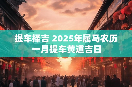 提车择吉 2025年属马农历一月提车黄道吉日