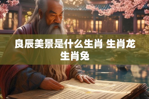 良辰美景是什么生肖 生肖龙生肖兔
