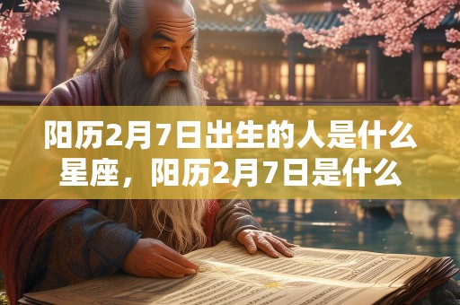 阳历2月7日出生的人是什么星座，阳历2月7日是什么星座