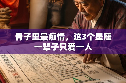 骨子里最痴情，这3个星座一辈子只爱一人