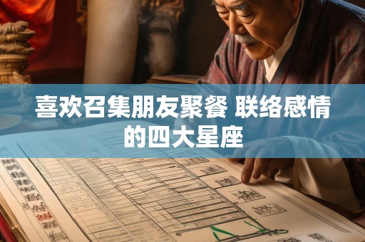 喜欢召集朋友聚餐 联络感情的四大星座