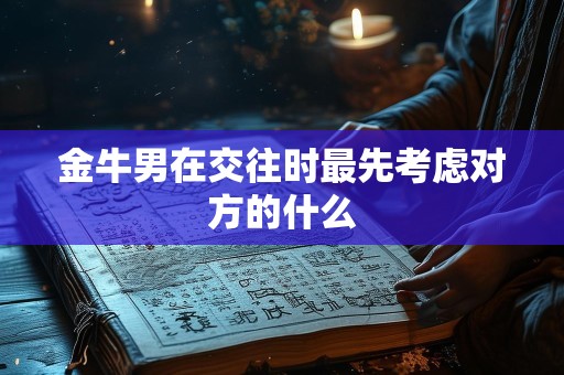 金牛男在交往时最先考虑对方的什么