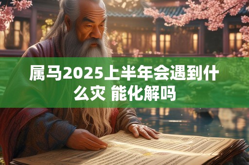 属马2025上半年会遇到什么灾 能化解吗