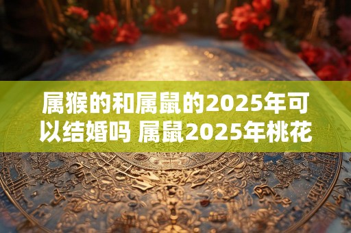 属猴的和属鼠的2025年可以结婚吗 属鼠2025年桃花运