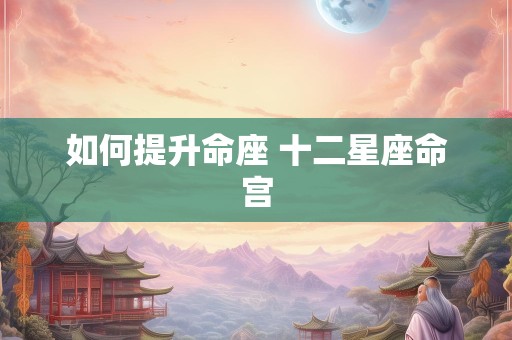 如何提升命座 十二星座命宫