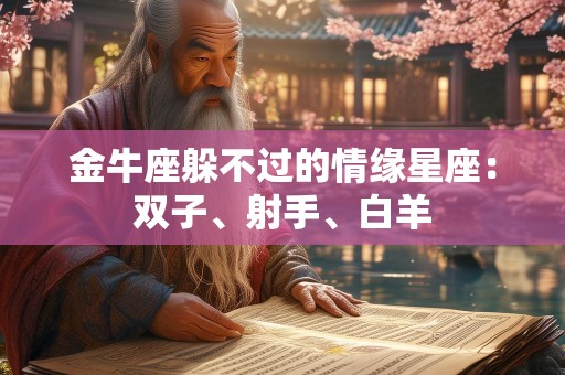 金牛座躲不过的情缘星座：双子、射手、白羊