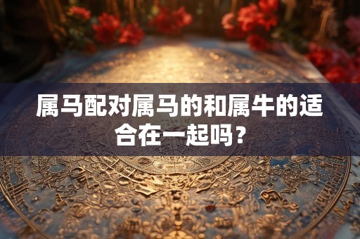 属马配对属马的和属牛的适合在一起吗？