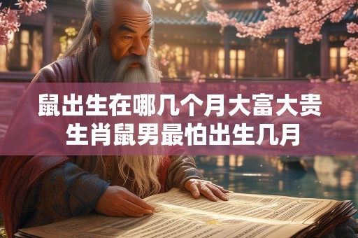鼠出生在哪几个月大富大贵 生肖鼠男最怕出生几月