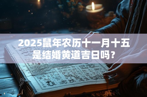 2025鼠年农历十一月十五是结婚黄道吉日吗？