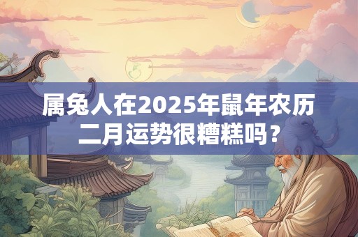 属兔人在2025年鼠年农历二月运势很糟糕吗？