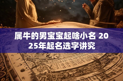 属牛的男宝宝起啥小名 2025年起名选字讲究
