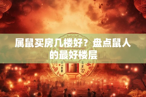 属鼠买房几楼好？盘点鼠人的最好楼层