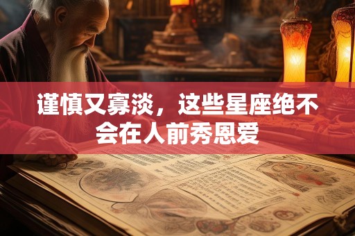 谨慎又寡淡，这些星座绝不会在人前秀恩爱