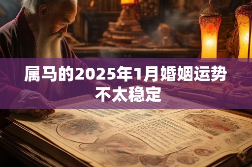 属马的2025年1月婚姻运势 不太稳定