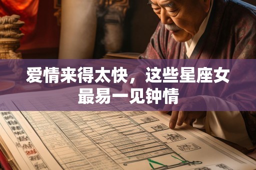 爱情来得太快，这些星座女最易一见钟情