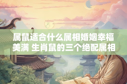 属鼠适合什么属相婚姻幸福美满 生肖鼠的三个绝配属相