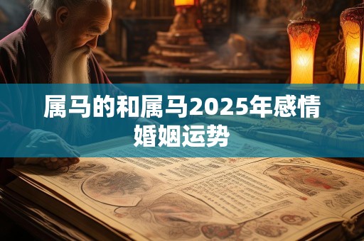 属马的和属马2025年感情婚姻运势
