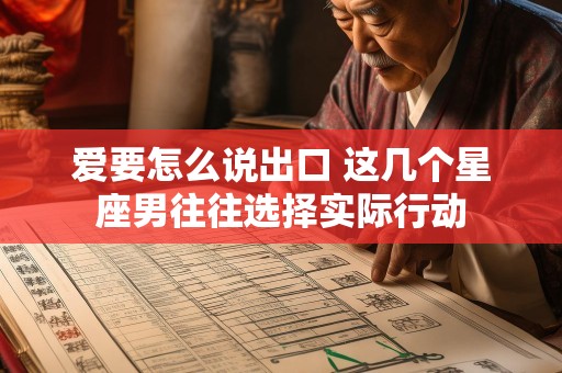 爱要怎么说出口 这几个星座男往往选择实际行动
