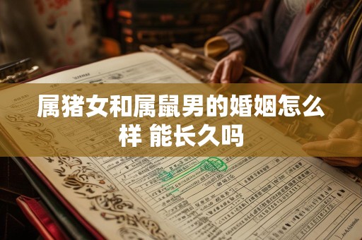 属猪女和属鼠男的婚姻怎么样 能长久吗