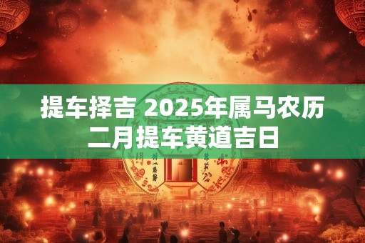 提车择吉 2025年属马农历二月提车黄道吉日