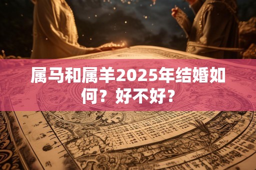属马和属羊2025年结婚如何？好不好？
