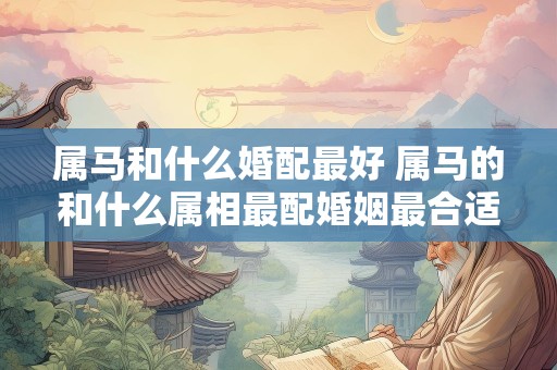 属马和什么婚配最好 属马的和什么属相最配婚姻最合适