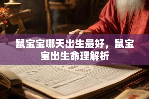 鼠宝宝哪天出生最好，鼠宝宝出生命理解析