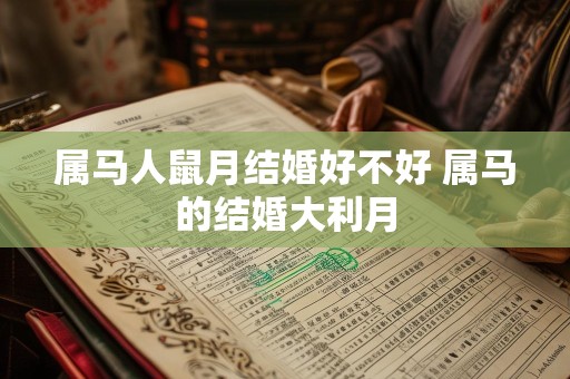 属马人鼠月结婚好不好 属马的结婚大利月