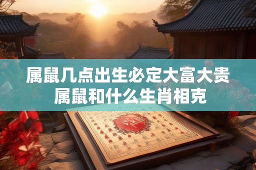 属鼠几点出生必定大富大贵 属鼠和什么生肖相克