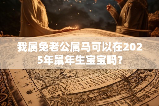 我属兔老公属马可以在2025年鼠年生宝宝吗？