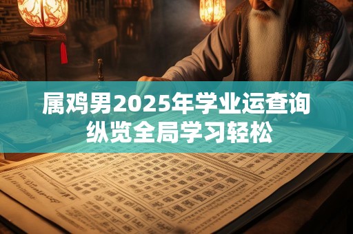 属鸡男2025年学业运查询 纵览全局学习轻松