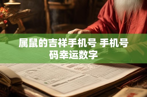 属鼠的吉祥手机号 手机号码幸运数字