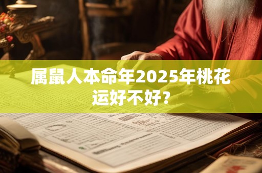 属鼠人本命年2025年桃花运好不好？