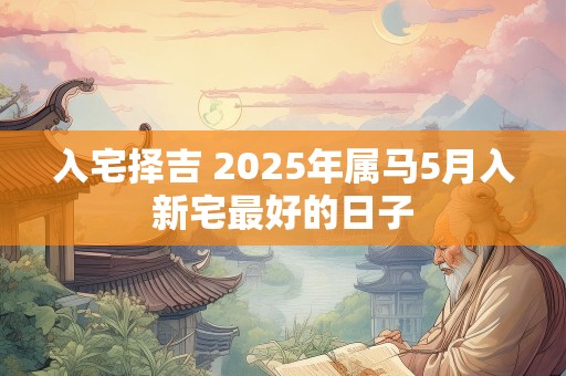 入宅择吉 2025年属马5月入新宅最好的日子