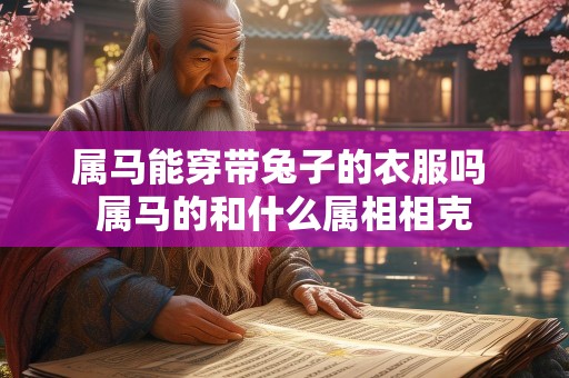 属马能穿带兔子的衣服吗 属马的和什么属相相克