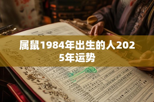 属鼠1984年出生的人2025年运势