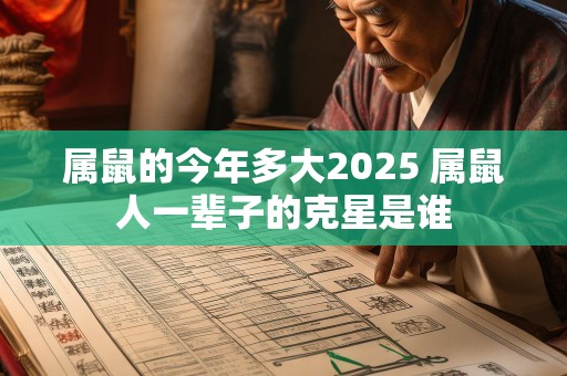 属鼠的今年多大2025 属鼠人一辈子的克星是谁