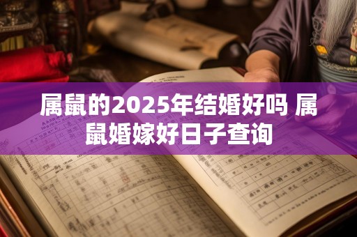 属鼠的2025年结婚好吗 属鼠婚嫁好日子查询
