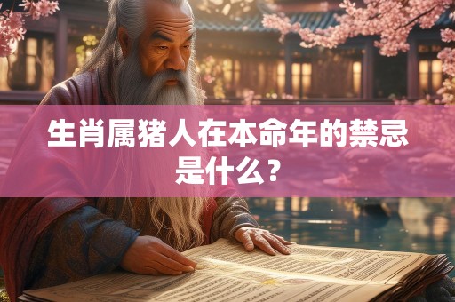 生肖属猪人在本命年的禁忌是什么？