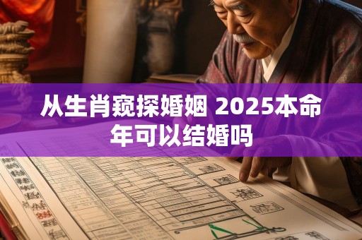 从生肖窥探婚姻 2025本命年可以结婚吗