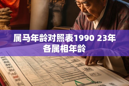 属马年龄对照表1990 23年各属相年龄