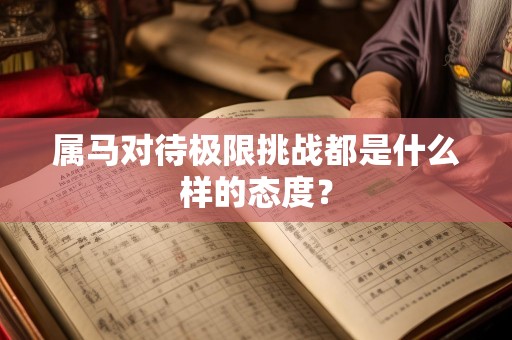 属马对待极限挑战都是什么样的态度？