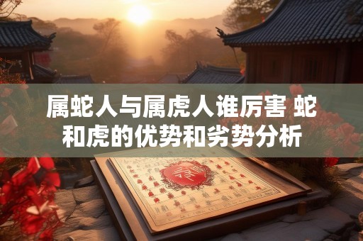 属蛇人与属虎人谁厉害 蛇和虎的优势和劣势分析