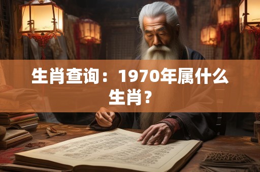生肖查询：1970年属什么生肖？
