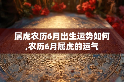 属虎农历6月出生运势如何,农历6月属虎的运气