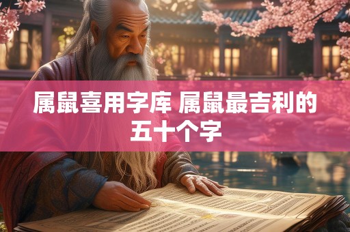 属鼠喜用字库 属鼠最吉利的五十个字