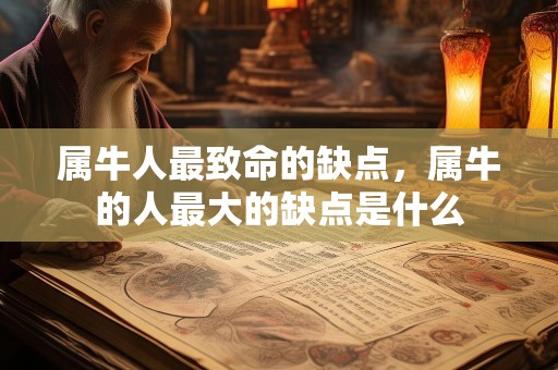 属牛人最致命的缺点，属牛的人最大的缺点是什么