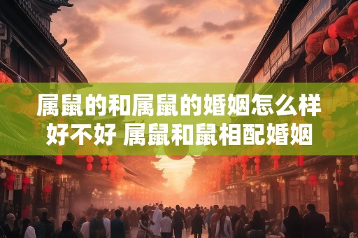 属鼠的和属鼠的婚姻怎么样好不好 属鼠和鼠相配婚姻如何